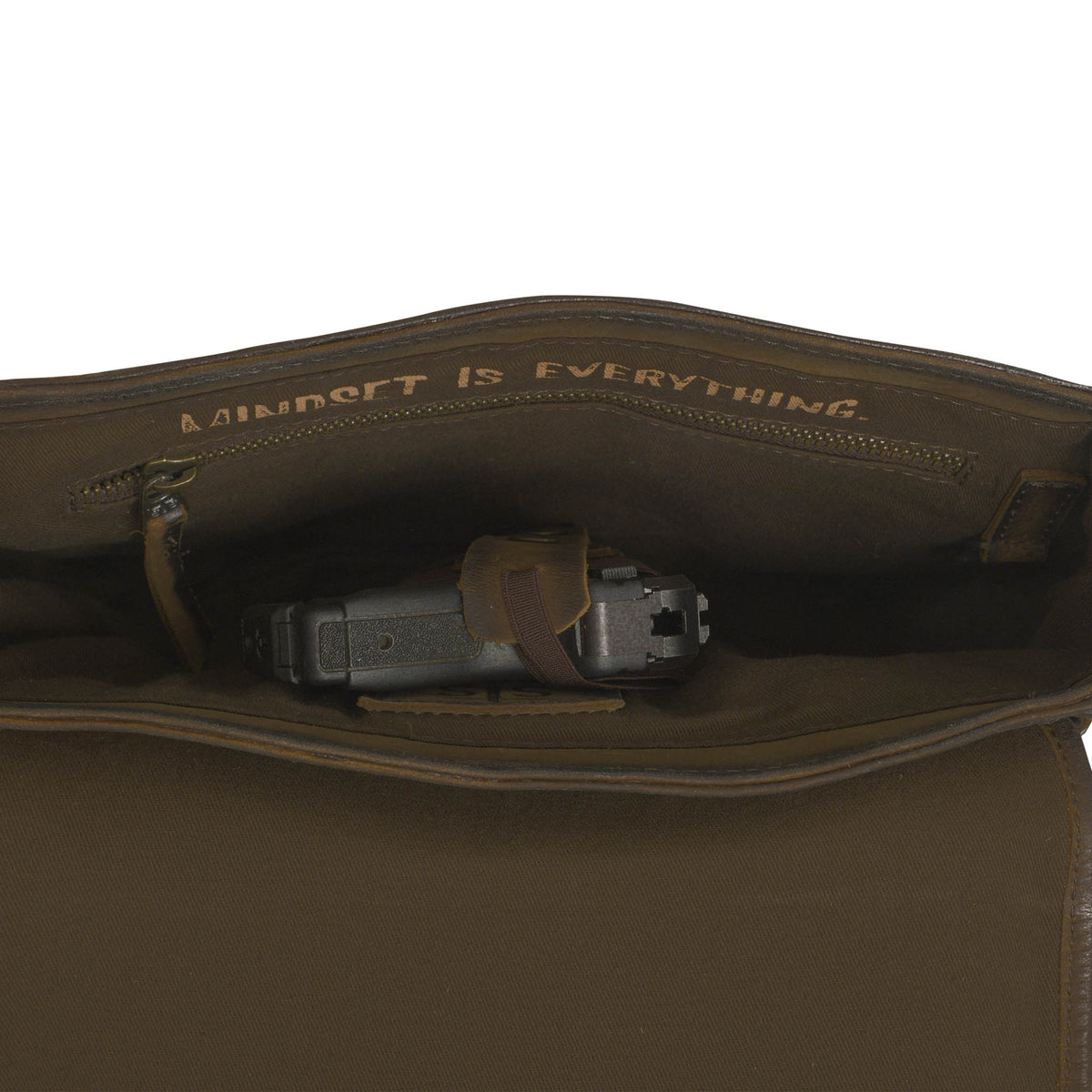 Brown cowhide Della crossbody bag by STS Ranchwear with adjustable strap and rustic leather finish.