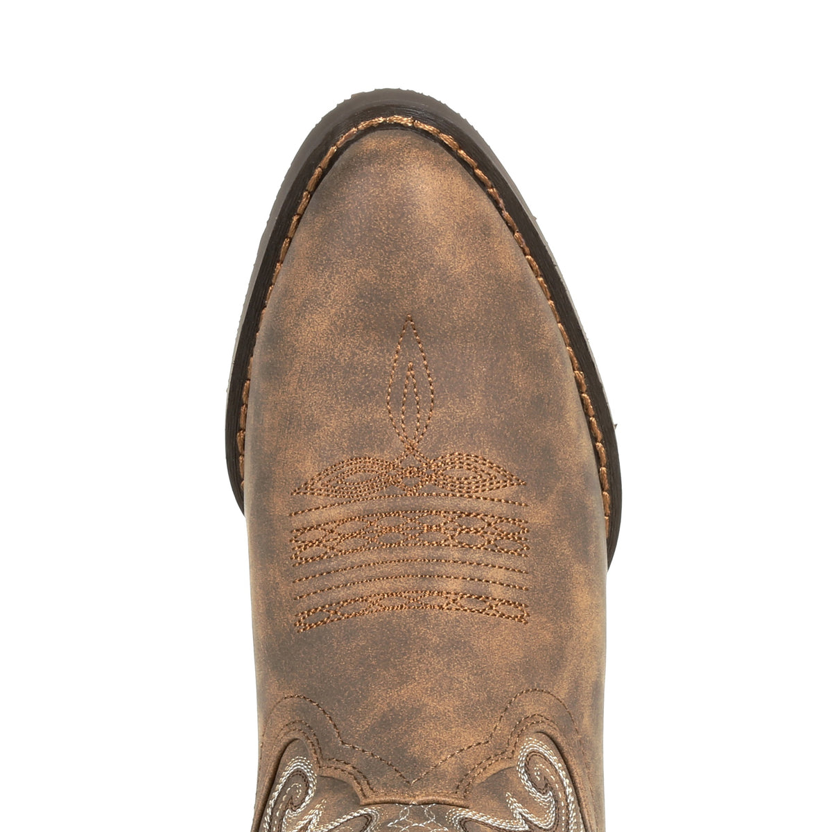 Durango Crush women's distressed shortie Western boots with rugged leather and Western-style stitching.