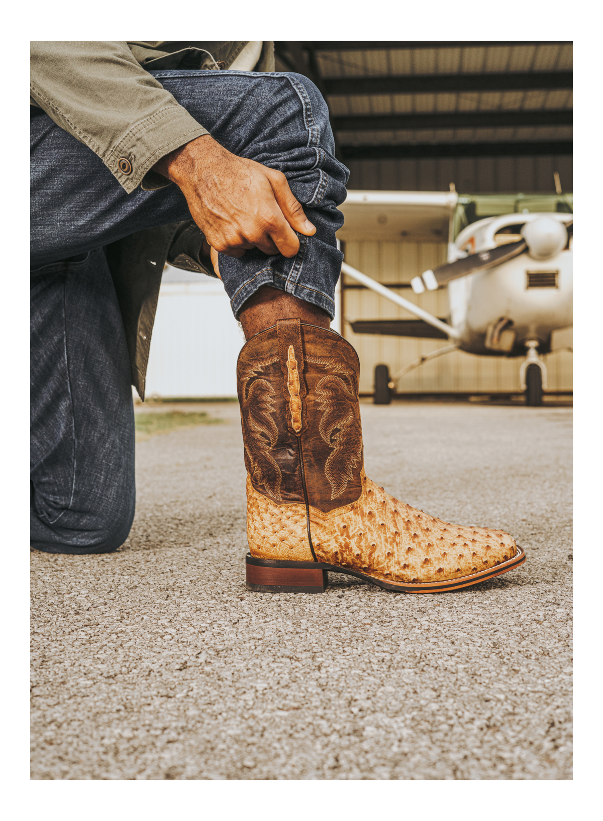 Dan Post Kershaw Full Quill Ostrich boot (DP4951) lifestyle