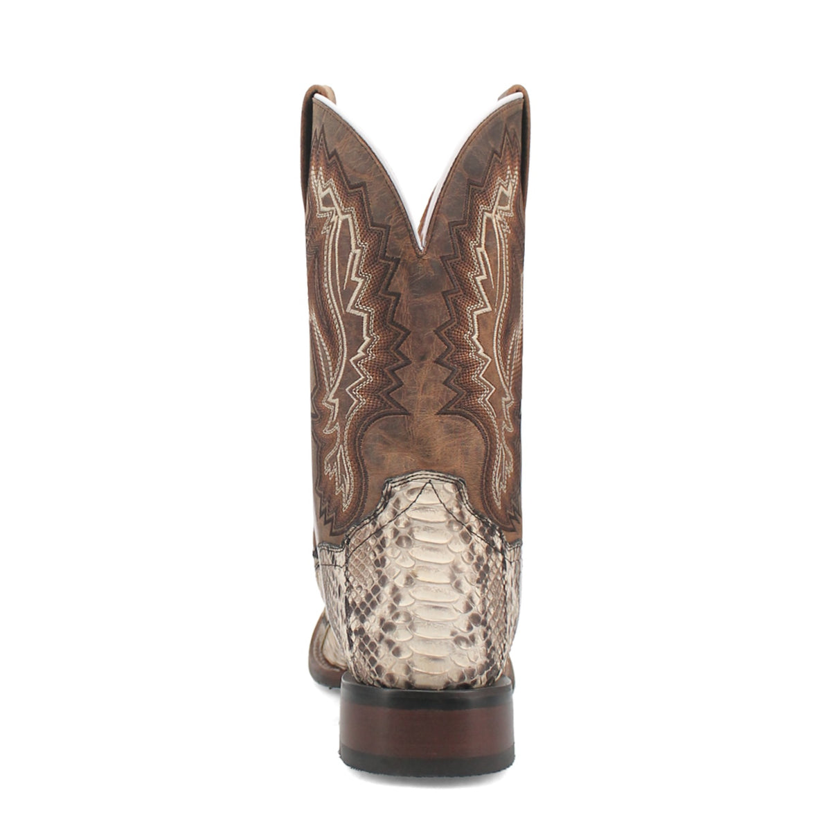 Dan Post Men's Brutus Python Boot, Natural/Brown – heel