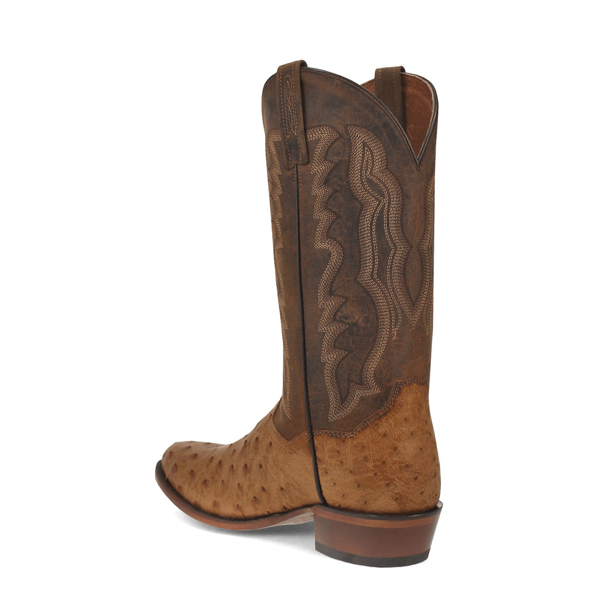 Dan Post Men's Gehrig Full Quill Ostrich Boot, Saddle – 3-4 back