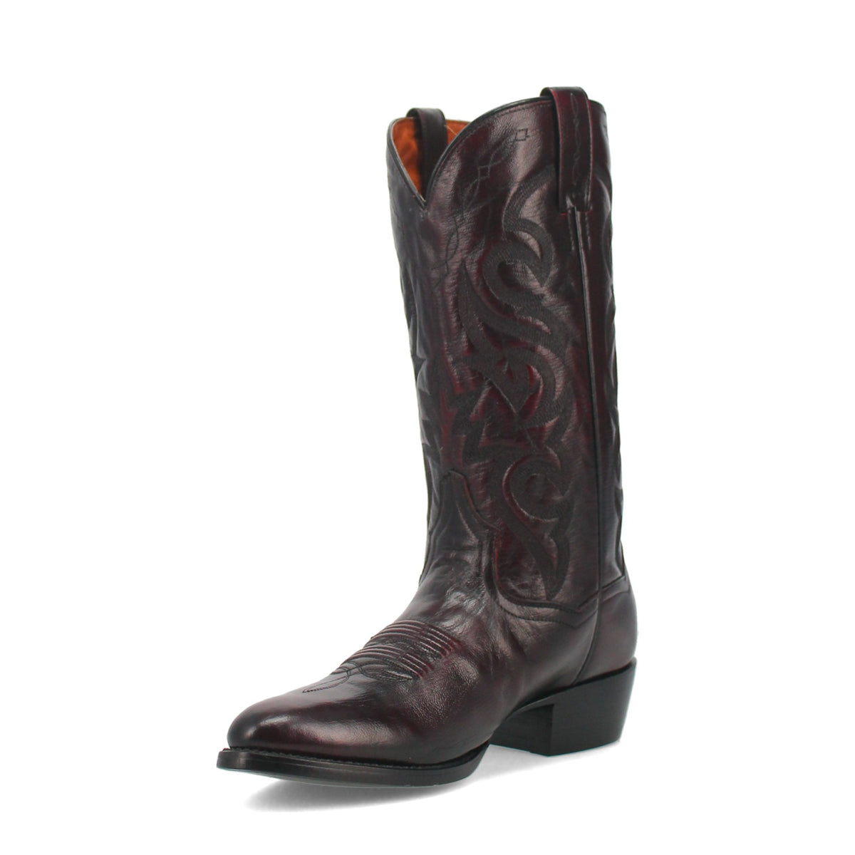 Dan Post Men's Milwaukee Boot, Black Cherry – 3-4 front inside
