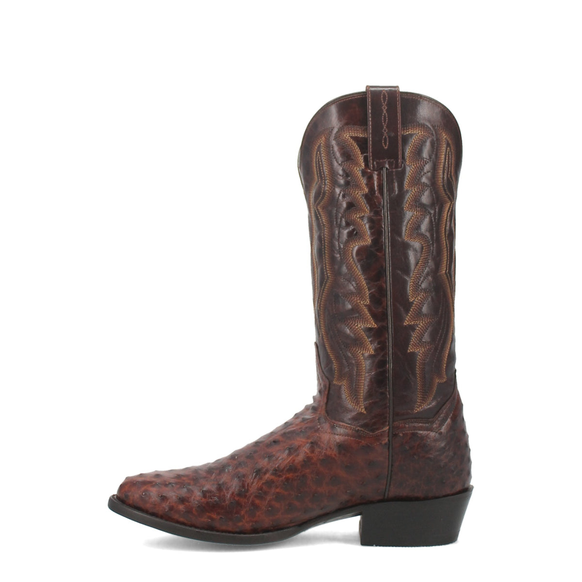 Dan Post Men's Pershing Full Quill Ostrich Boot, Brass – inside