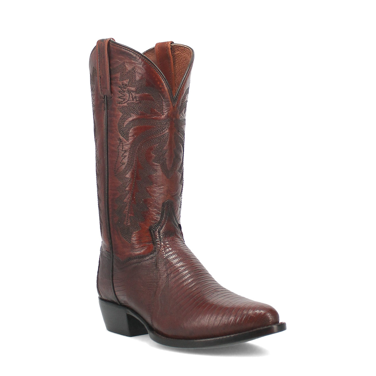 Dan Post Men's Winston Lizard Boot, Tan – 3-4 front