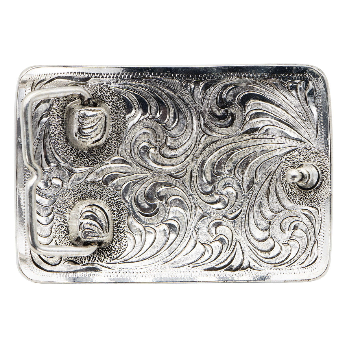 AndWest Desert Coyote belt buckle featuring a detailed desert coyote design on a silver-toned metal buckle