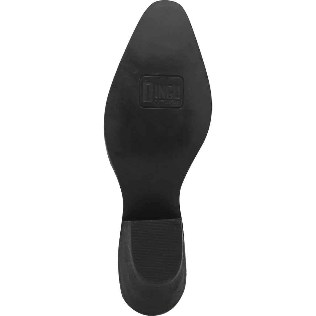 Black Dingo Women's Out West boots featuring classic Western design with pointed toes and sturdy heels.