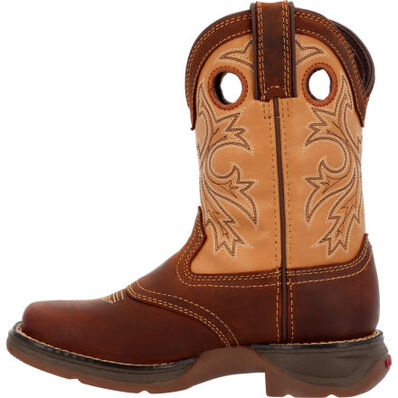 Durango Kids' Lil' Rebel Western Boot, Brown Tan – side