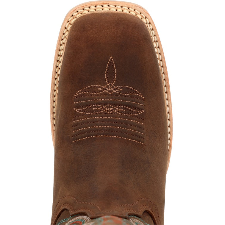 Durango Women's Lady Rebel Pro Western Boot in Juniper Brown with leather ankle and classic western design.