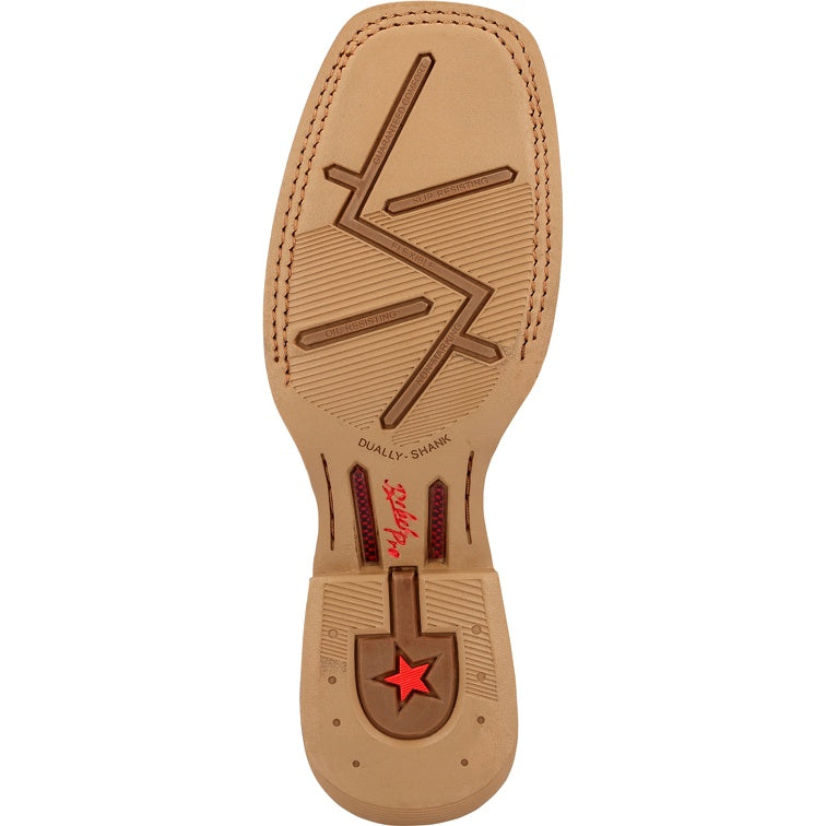 Durango Women's Lady Rebel Pro Western Boots in Juniper Brown with pointed toe and stacked heel, stylish cowboy boot design.