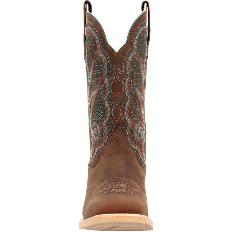 Durango Women's Lady Rebel Pro Western Boots in Juniper Brown with pointed toe and Western stitching details.