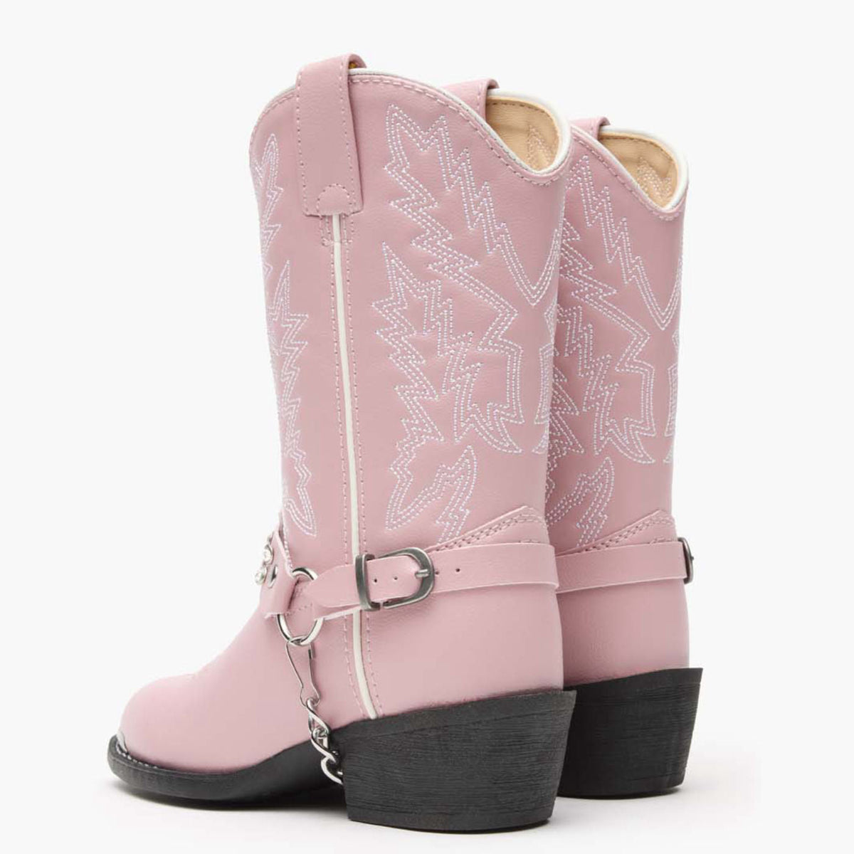 Durango Kids' Little Kid Pink Rhinestone Western Boot, Pink Bling – heel