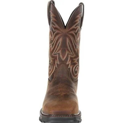 Durango Men's Maverick XP Steel Toe Waterproof Work Boot, brown – front