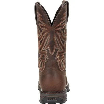 Durango Men's Maverick XP Steel Toe Waterproof Work Boot, brown – heel