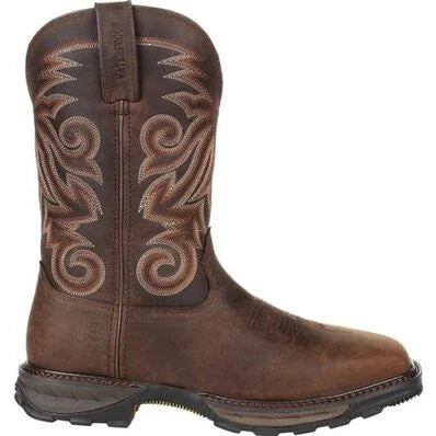Durango Men's Maverick XP Steel Toe Waterproof Work Boot, brown – side