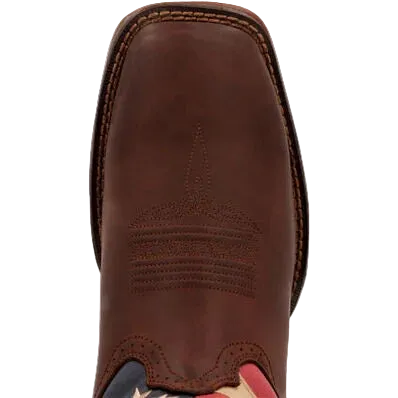 Durango Men's Patriotic Western Flag Boot – toe detail