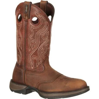 Durango Men's Rebel Saddle Western Boot, Brown – 3-4 front 2
