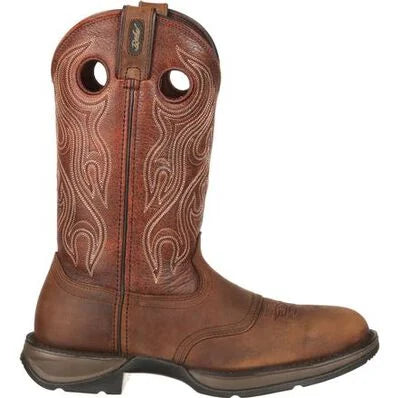 Durango Men's Rebel Saddle Western Boot, Brown – side 2