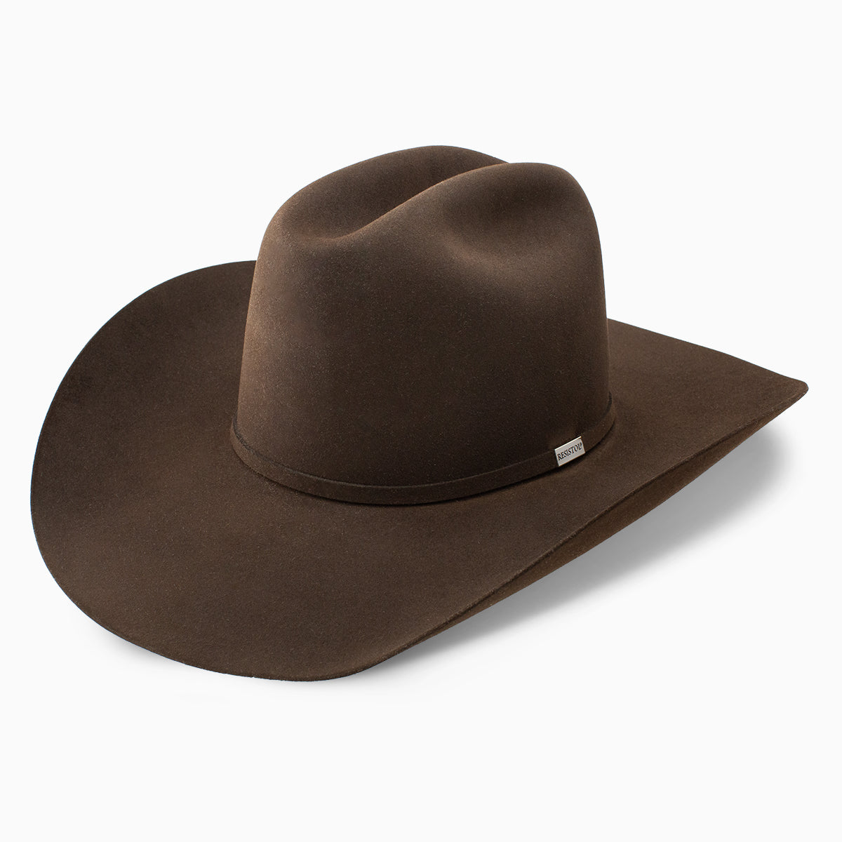Resistol Five Star Cowboy Hat, Brown – 3-4 front 2