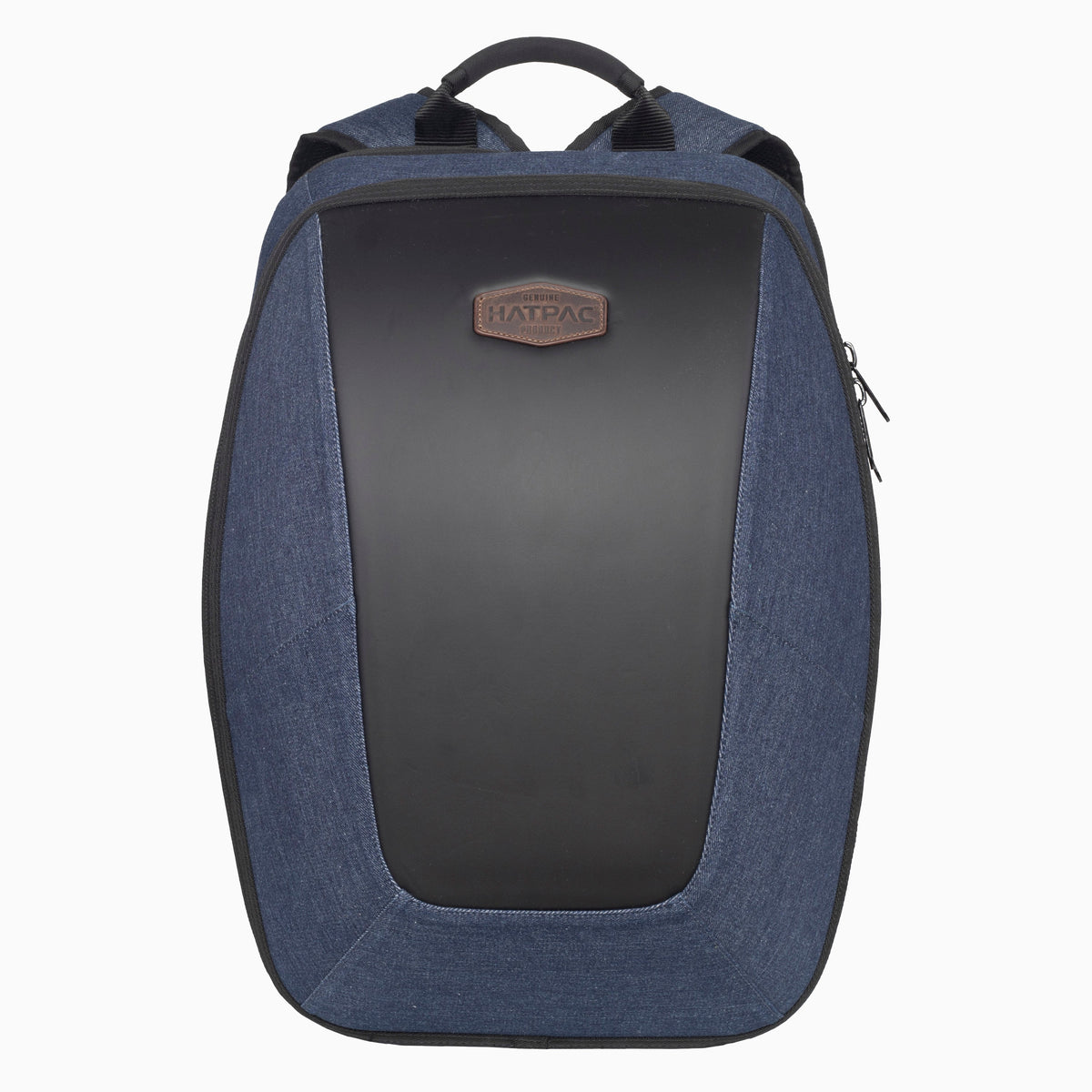 Blue denim hat from Hatpac, showing the classic curved brim and adjustable strap, stylish and casual accessory.