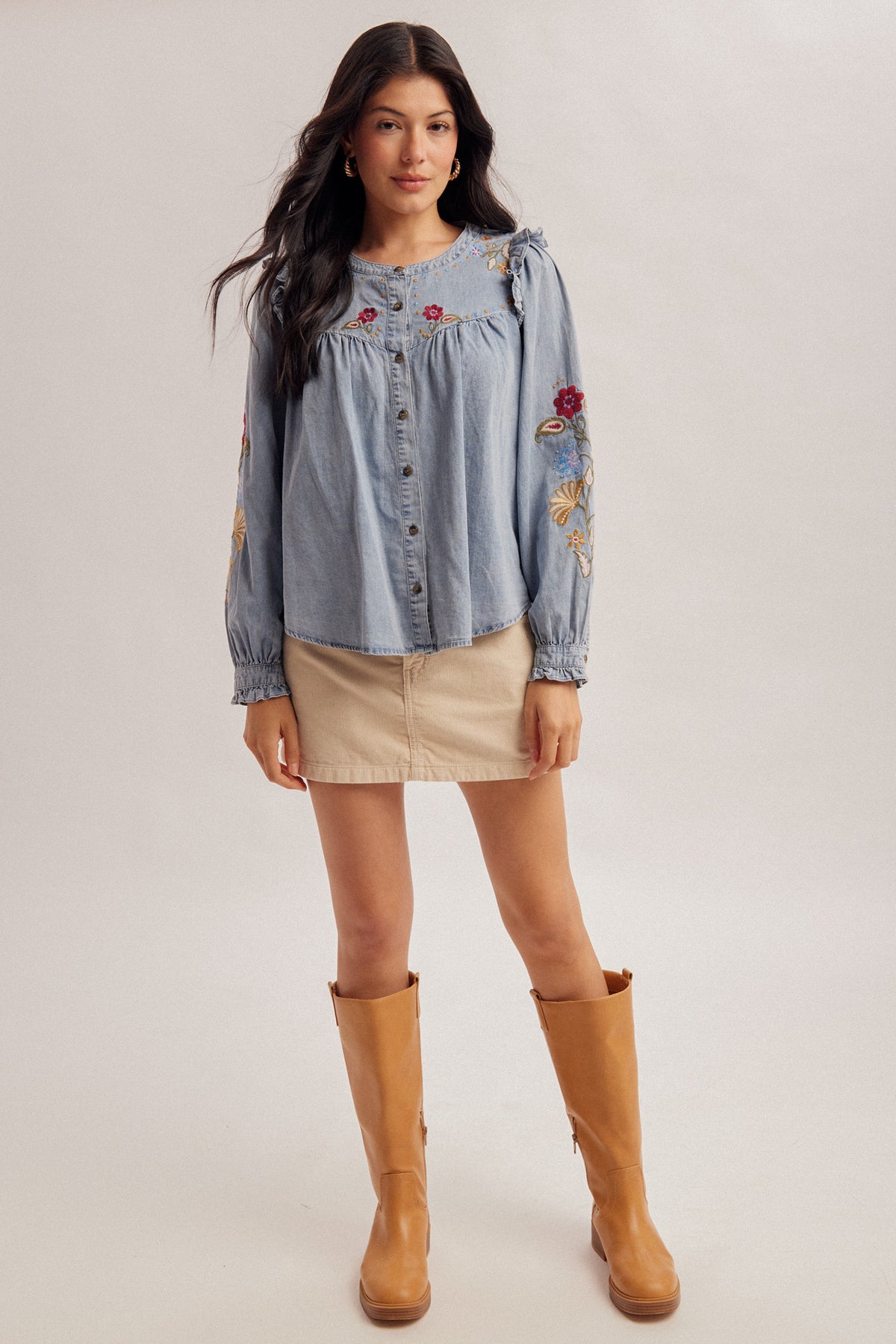 Hem & Thread Womens Denim Blue 34556 - view 1