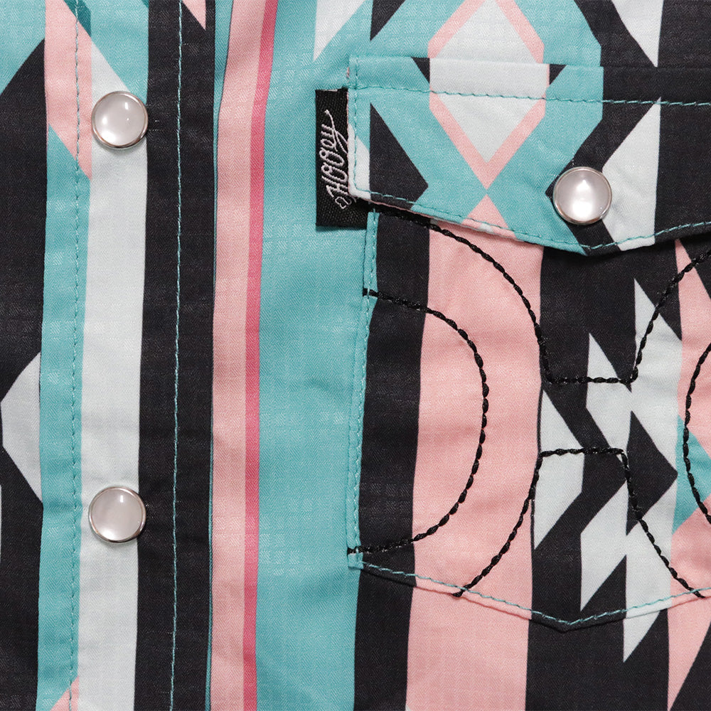 Hooey Womens Black/Teal/Pink Aztec HT2617AZBK - view 2