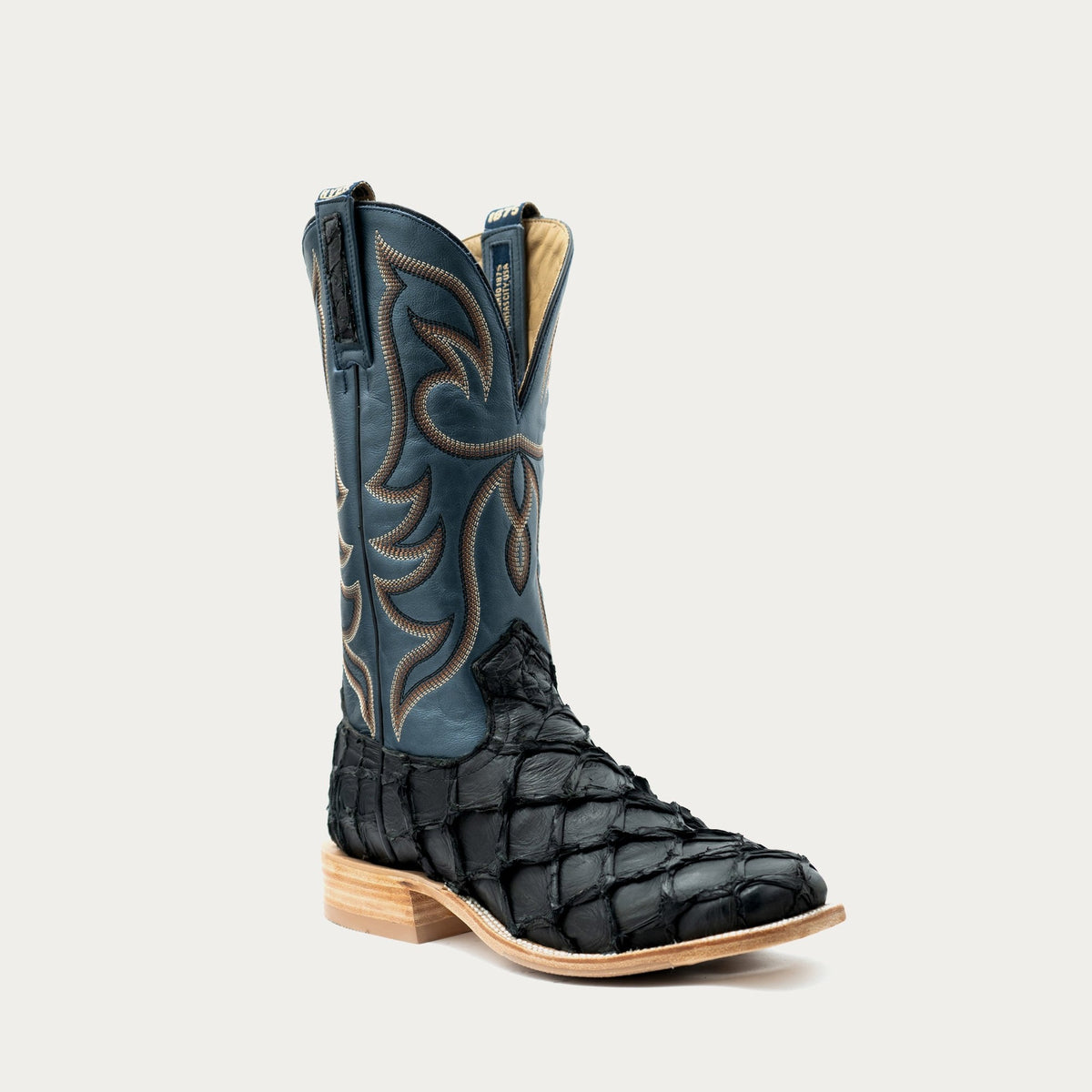 HYER Men's Cowley Western Boot, Black – 3-4 front
