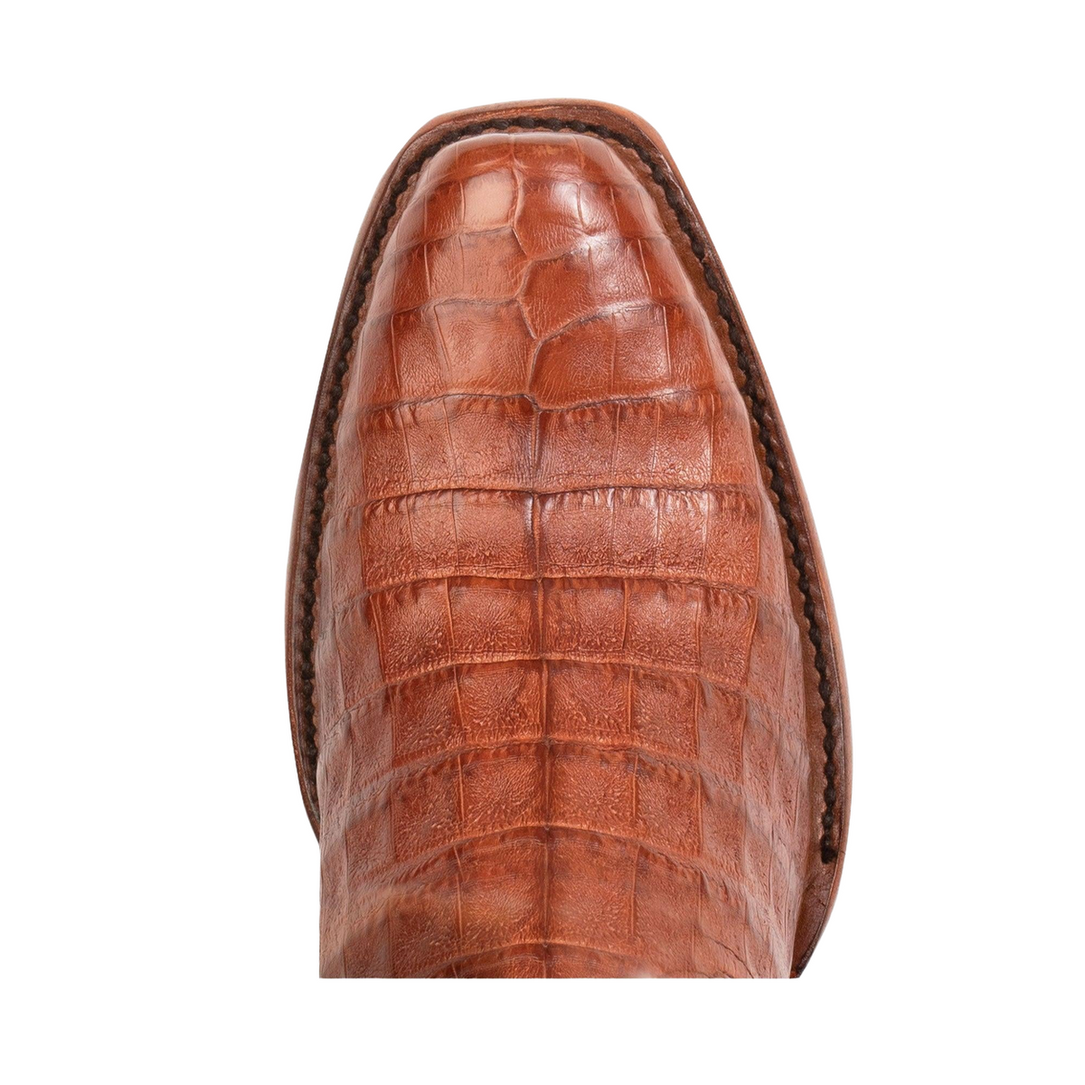 Hyer Women's Kensington Western Boot in cognac leather, featuring classic Western design with stitching details and a pointed toe.