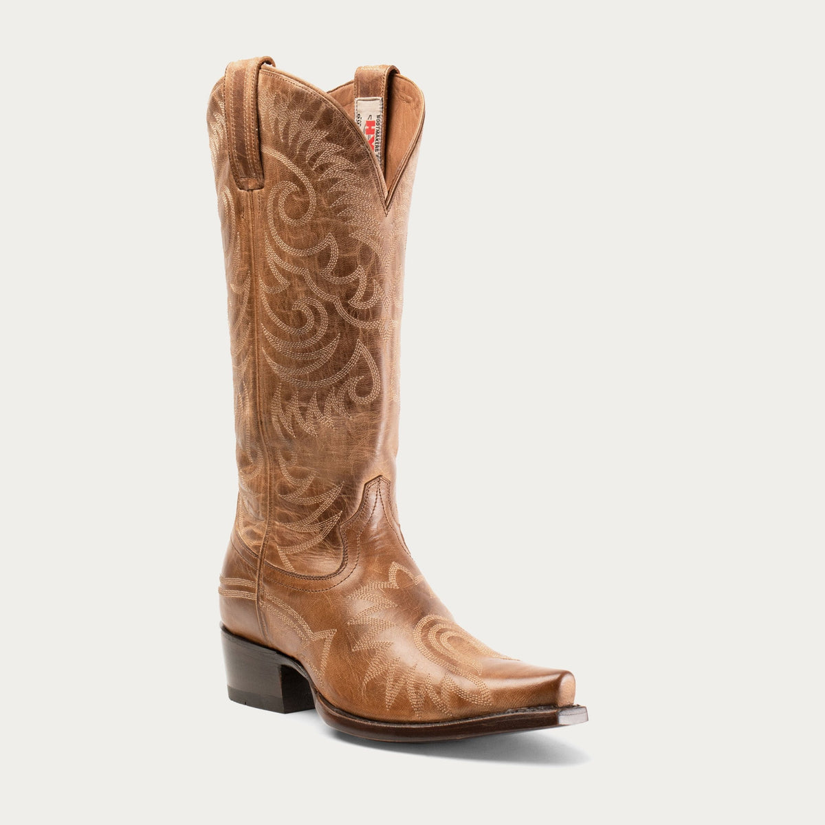 HYER Women's Road to Arizona Tan 13-inch boots with rugged leather and stylish stitching, perfect for outdoor adventures.