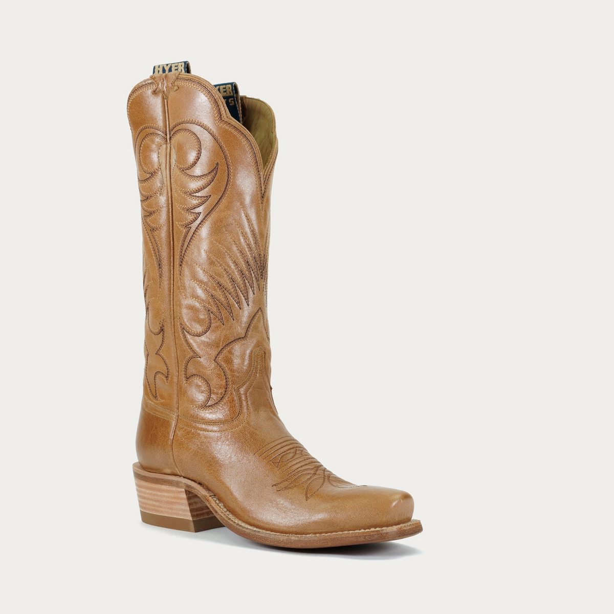 HYER Women's Leawood 13" Western Boot, Honey – 3-4 front