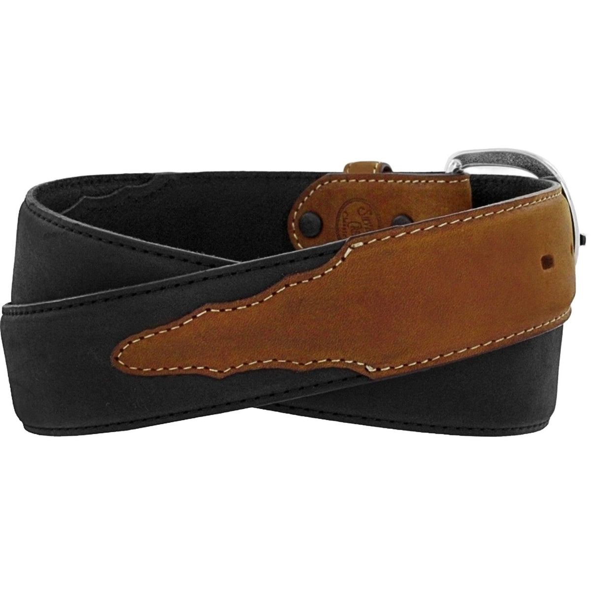 Leegin Justin Classic Western Belt with detailed leather design and silver buckle, style No. 53700.