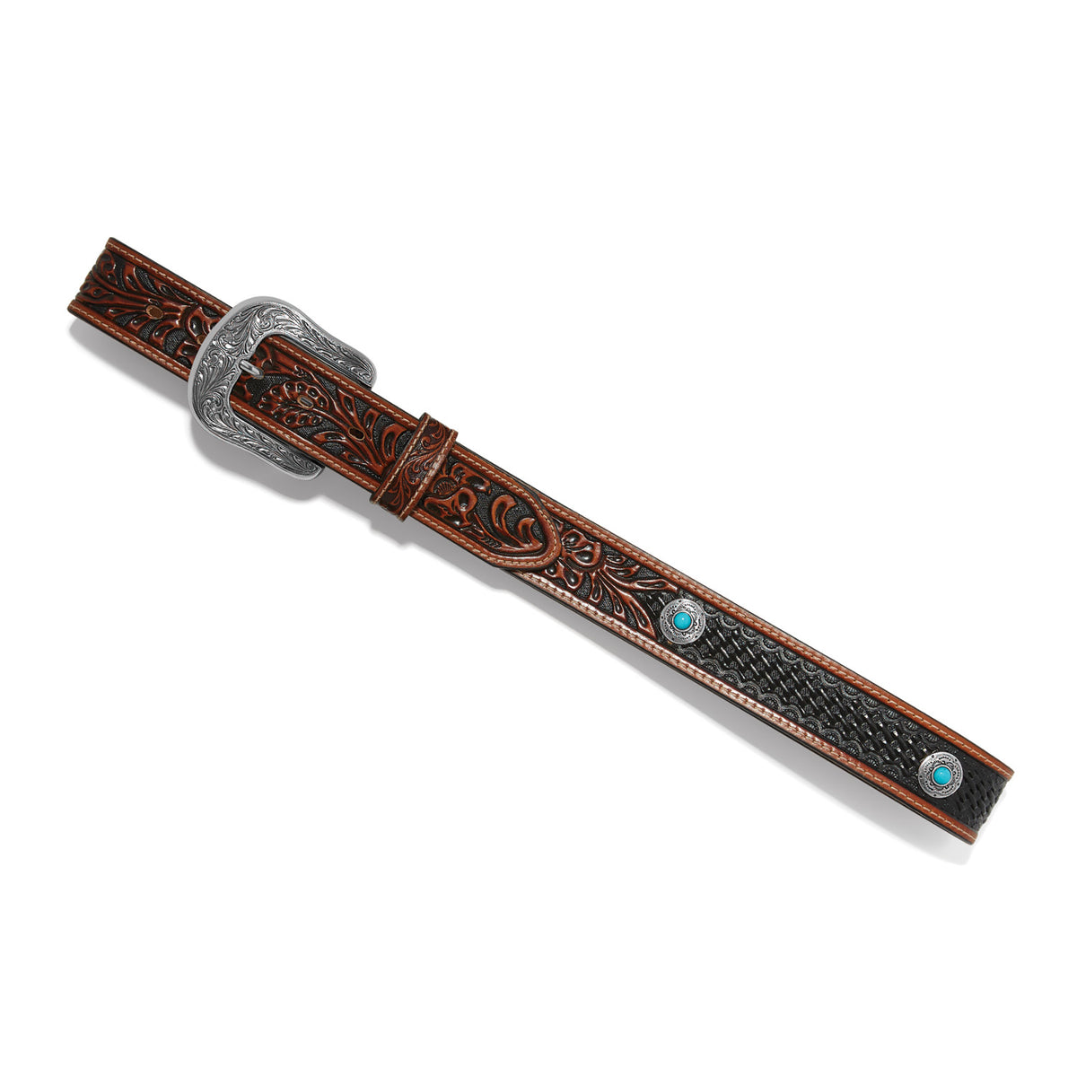 Justin Men's Durango Belt, Black – full length