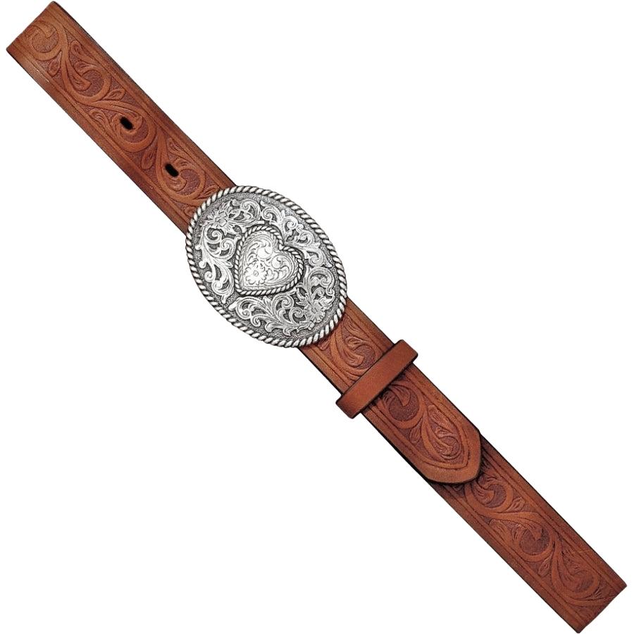 Justin Girls' Trophy Kids' Belt by Leegin, featuring a stylish design and adjustable strap perfect for children's fashion.