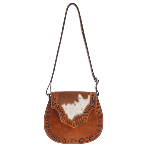 Justin Ladies Saddlebag Tan Serpentine with Hair On