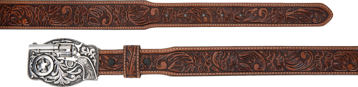 Justin Lil' Trigger Kids' Belt, Brown – full length
