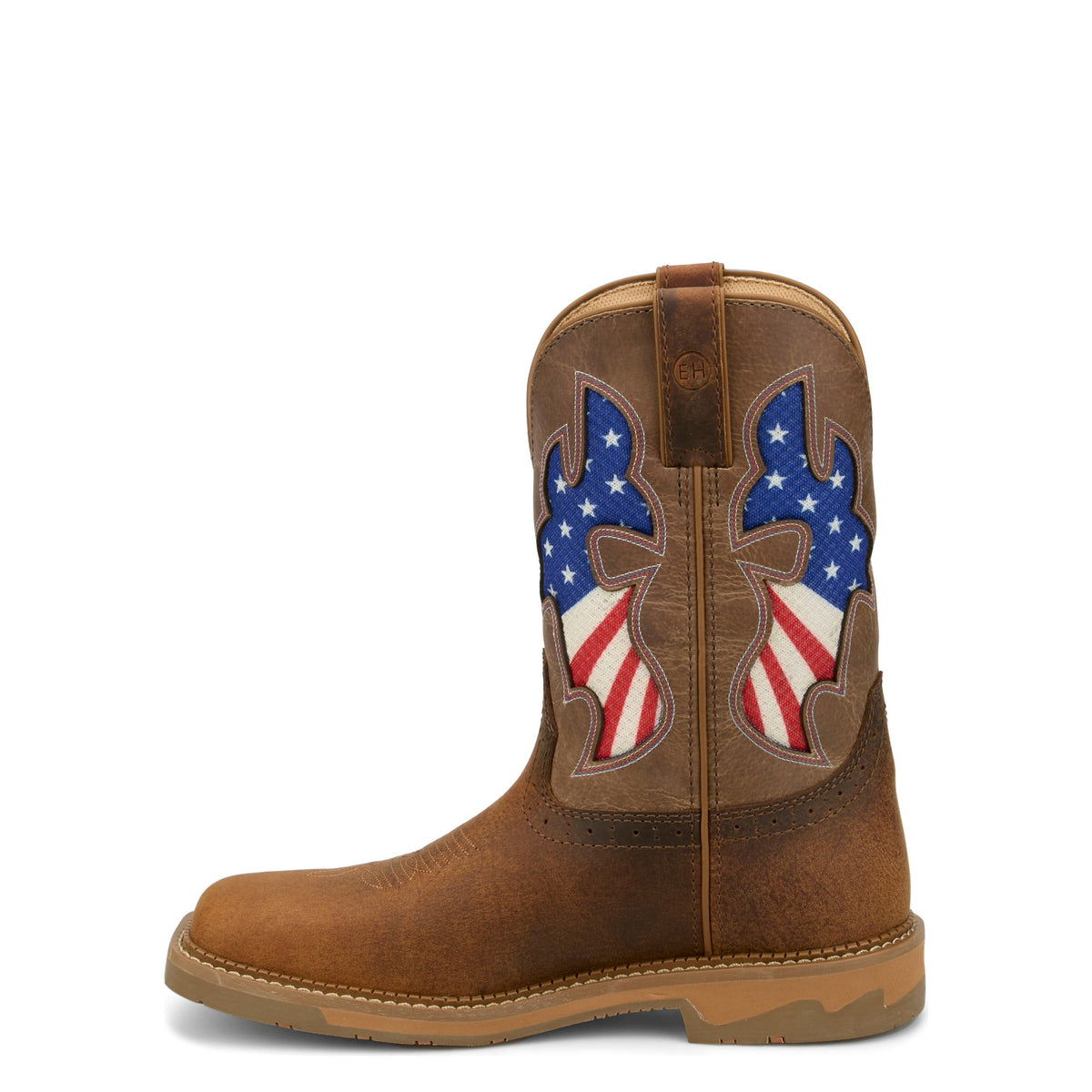 Justin Men's Bolt 11" Waterproof Work Boot, Pecan – inside