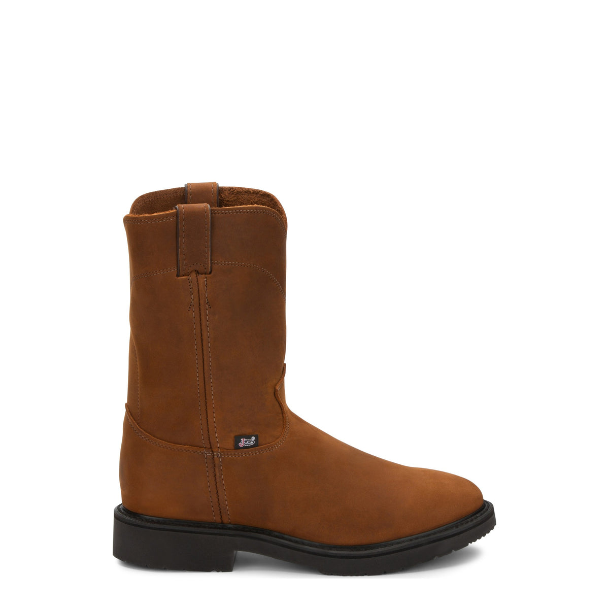 Justin Men's Conductor 10" Work Boot, Hazel Brown – side