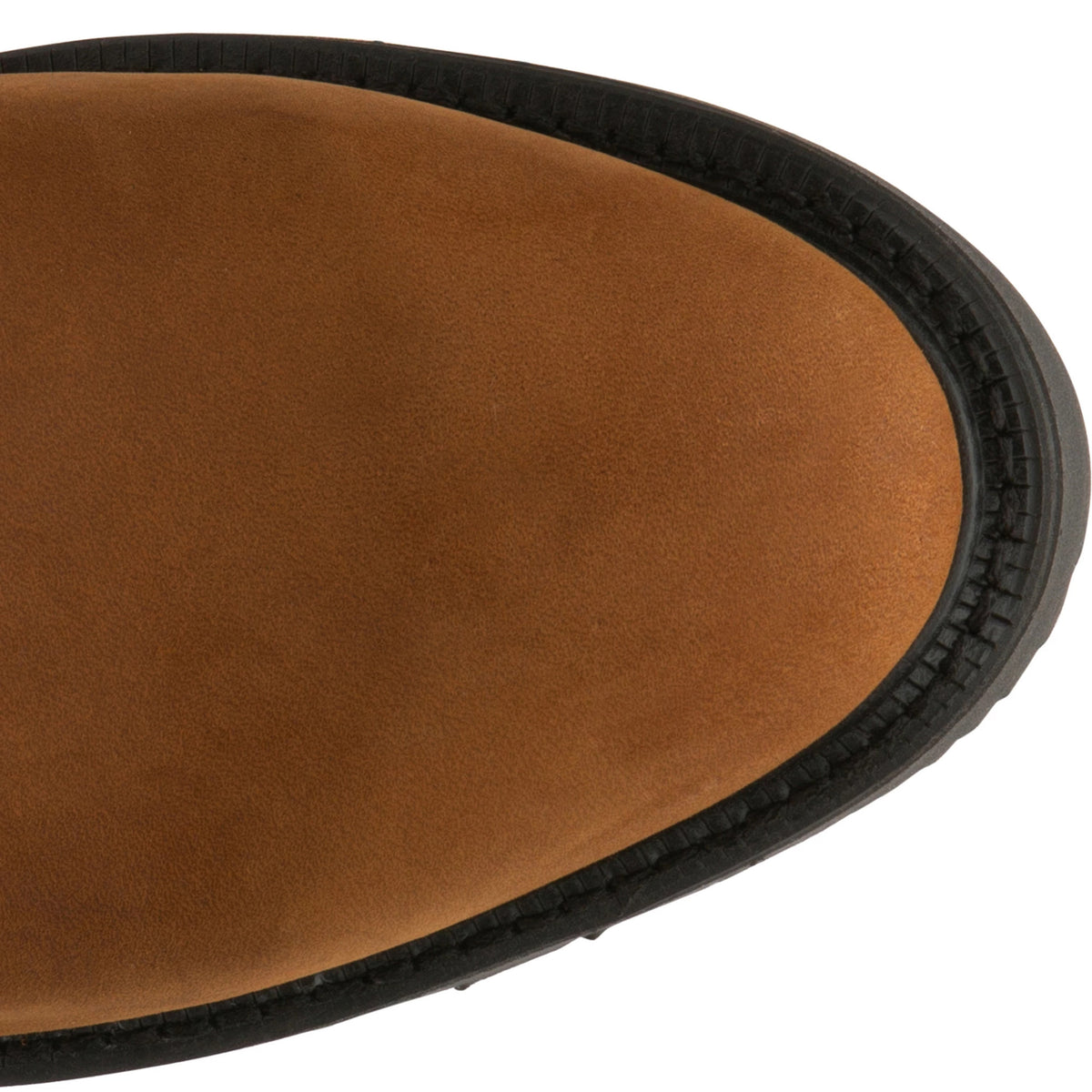 Justin Men's Conductor 10" Work Boot, Hazel Brown – toe detail