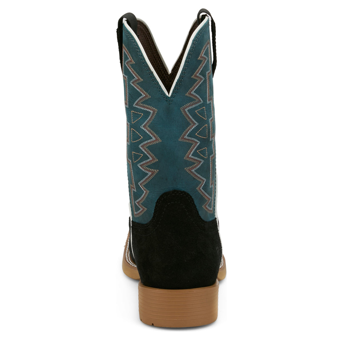Justin Men's Dear Rodeo 11" Roughout Western Boot, Black – heel