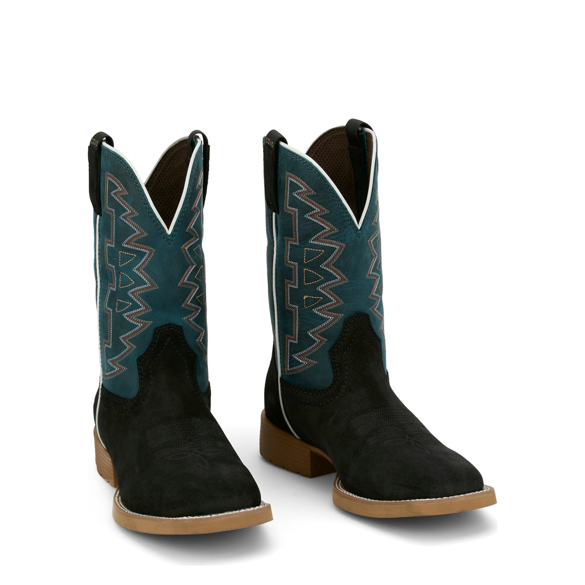 Justin Men's Dear Rodeo 11" Roughout Western Boot, Black – pair