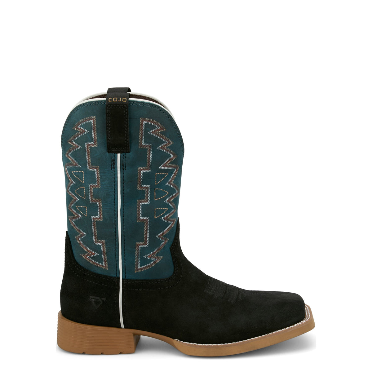 Justin Men's Dear Rodeo 11" Roughout Western Boot, Black – side
