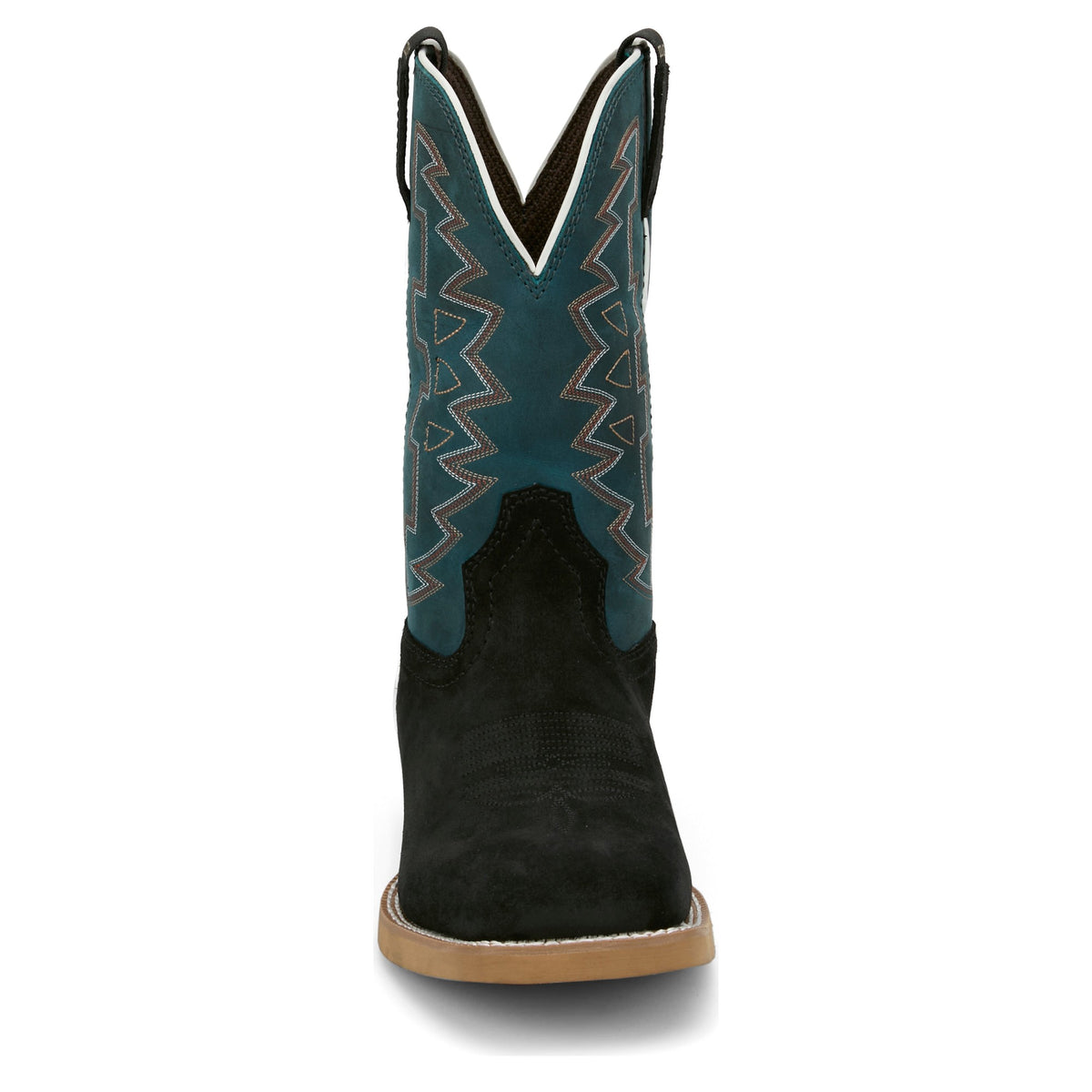 Justin Men's Dear Rodeo 11" Roughout Western Boot, Black – toe