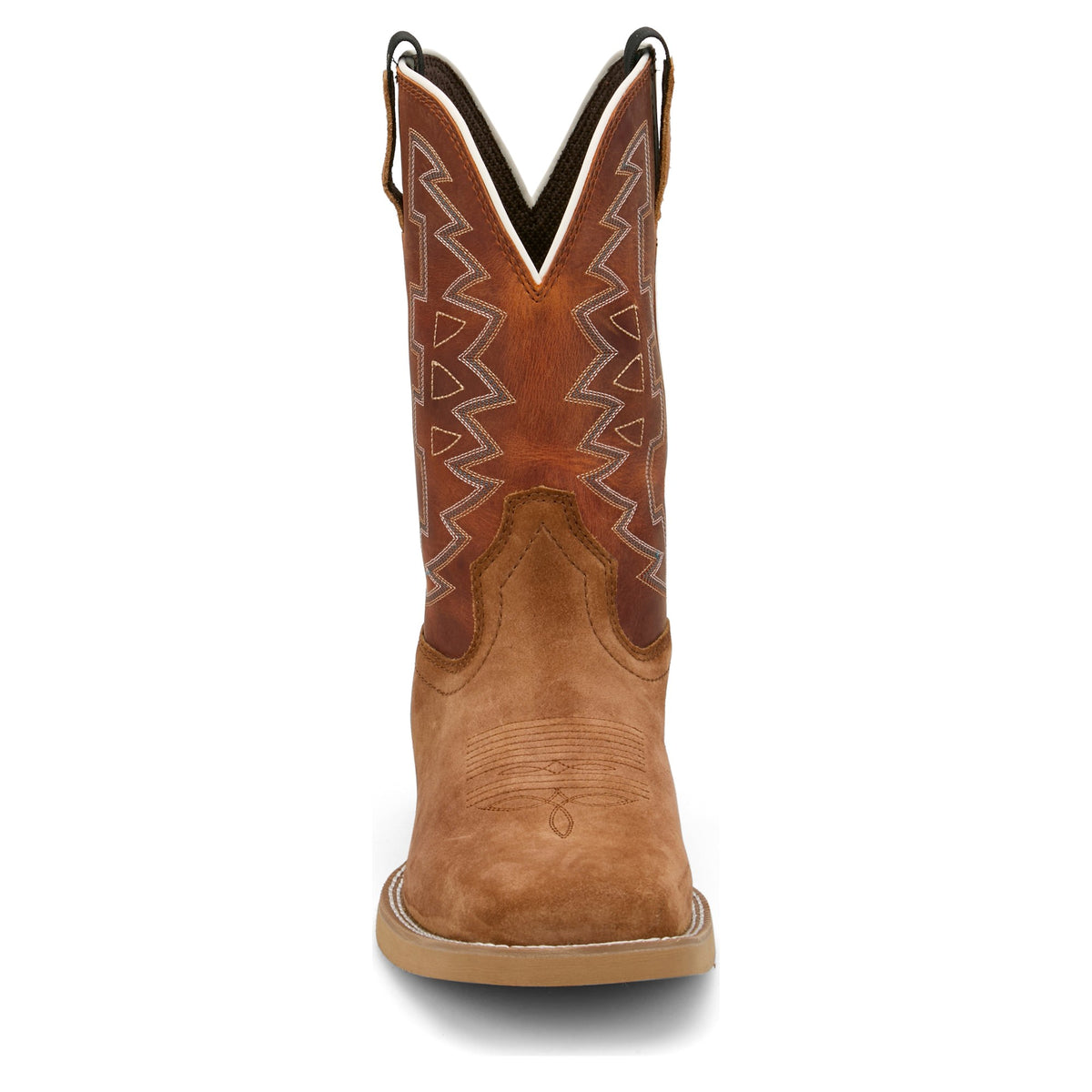 Justin Men's Dear Rodeo 11" Roughout Western Boot, Brown – toe