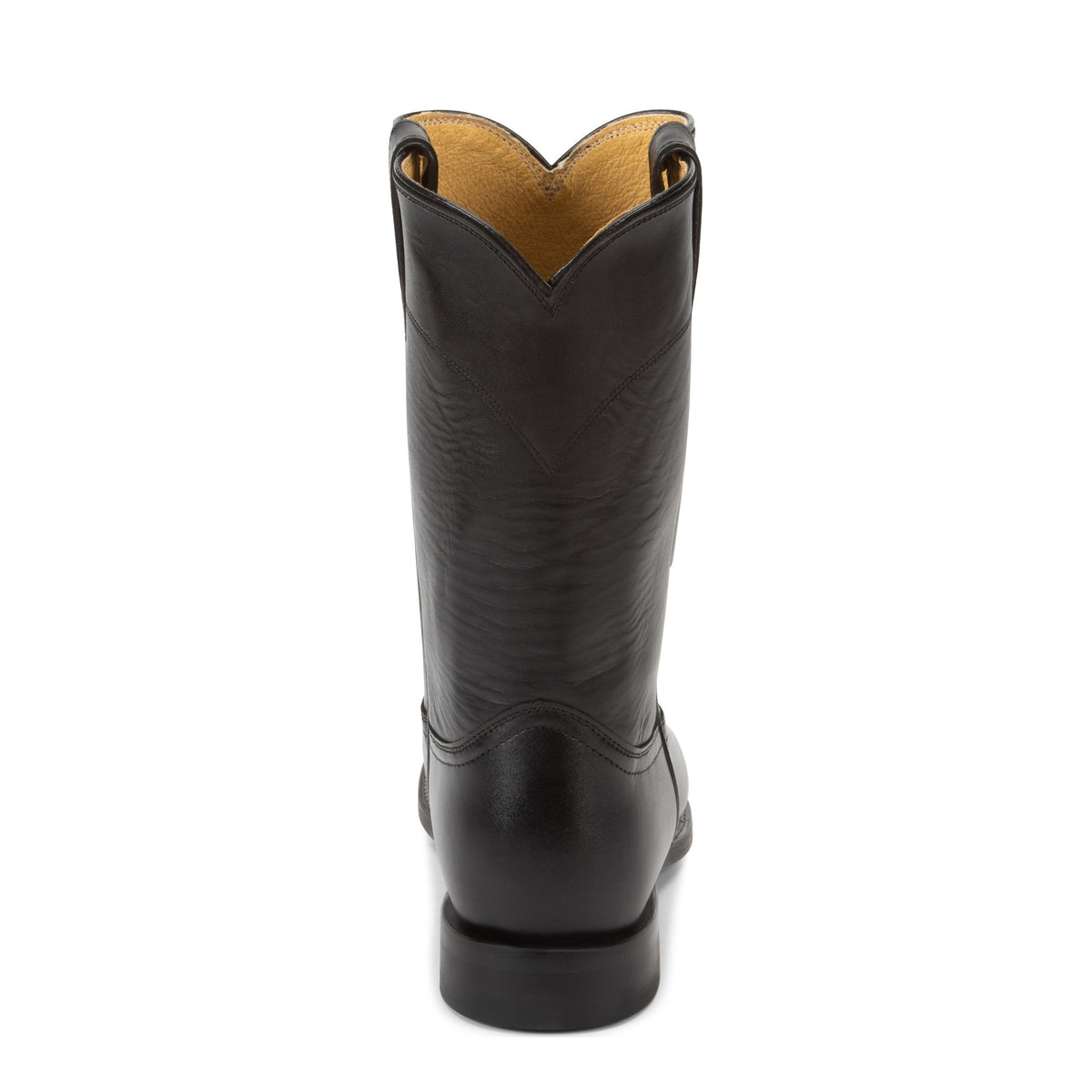 Justin Men's Jackson 10" Roper Boot, Black – heel