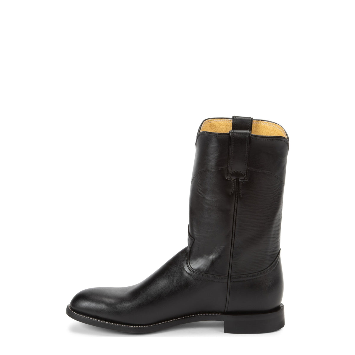 Justin Men's Jackson 10" Roper Boot, Black – inside