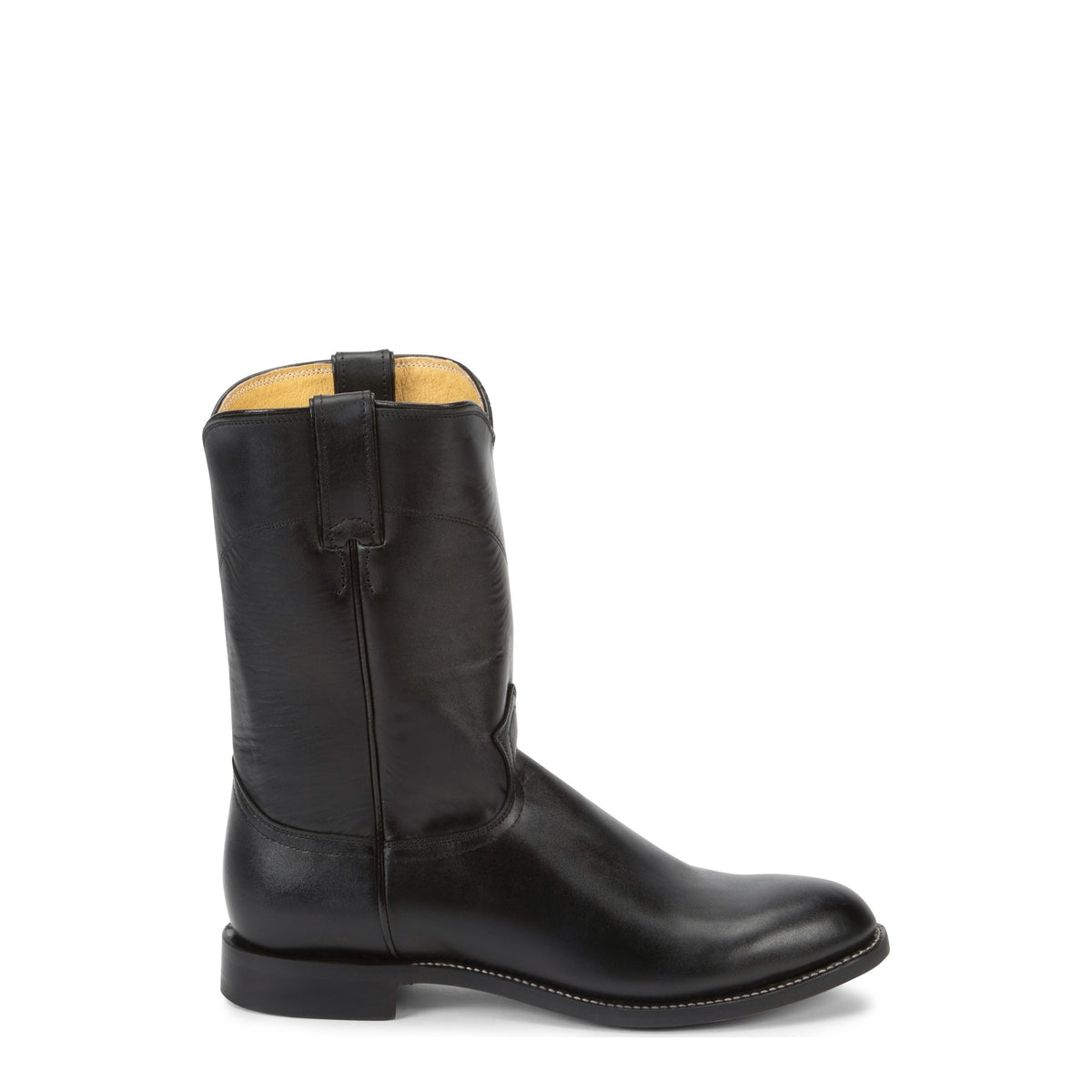 Justin Men's Jackson 10" Roper Boot, Black – side