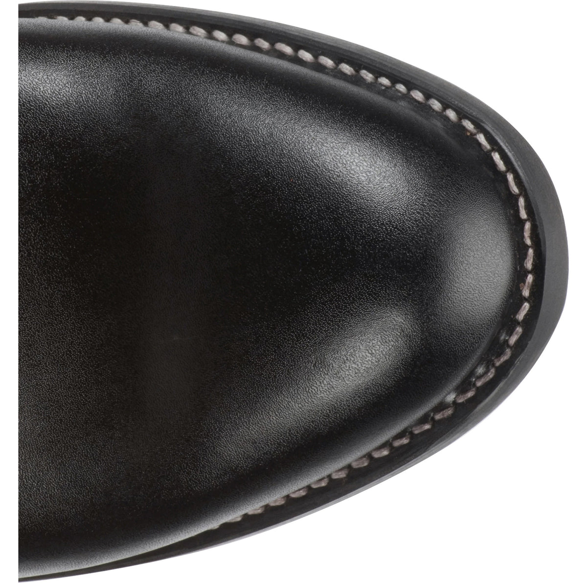 Justin Men's Jackson 10" Roper Boot, Black – toe detail