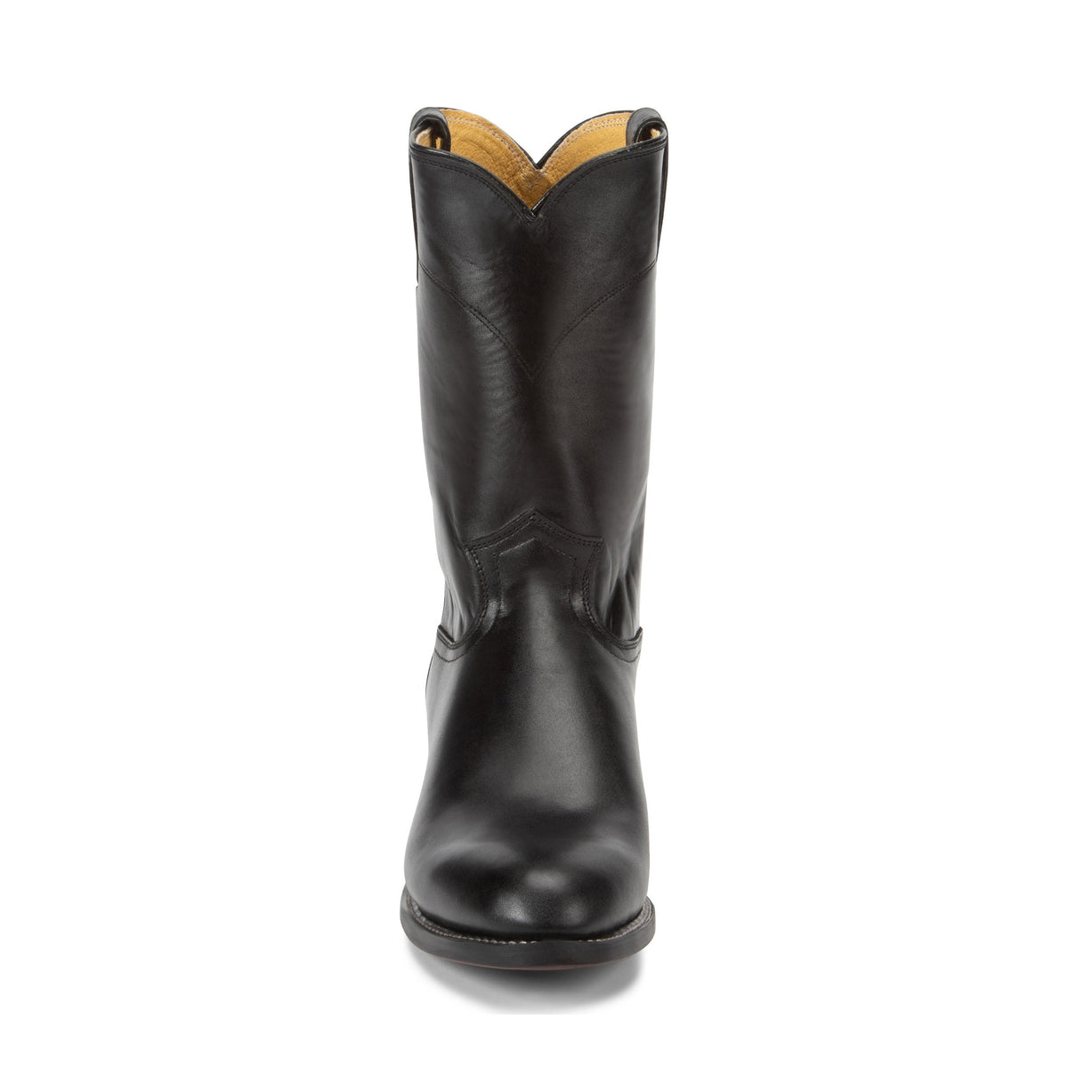 Justin Men's Jackson 10" Roper Boot, Black – toe