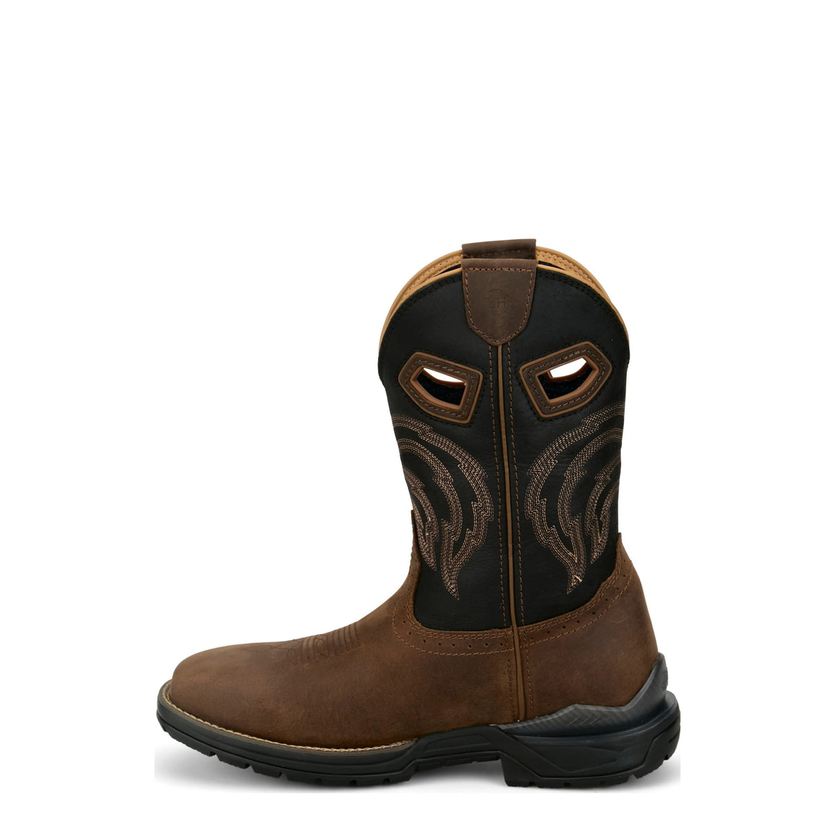Justin Men's Slickline 11" Waterproof Work Boot, Brown and Black – inside
