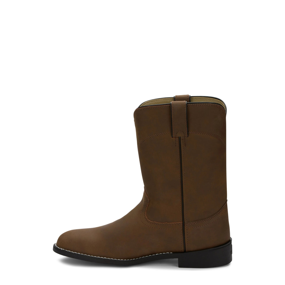Justin Men's Temple 10" Roper Boot, Clay Brown – inside