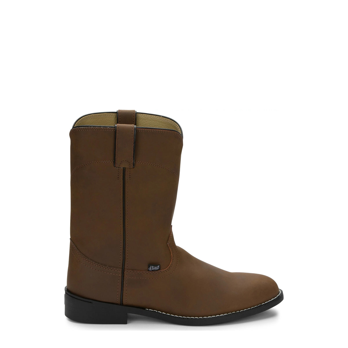Justin Men's Temple 10" Roper Boot, Clay Brown – side